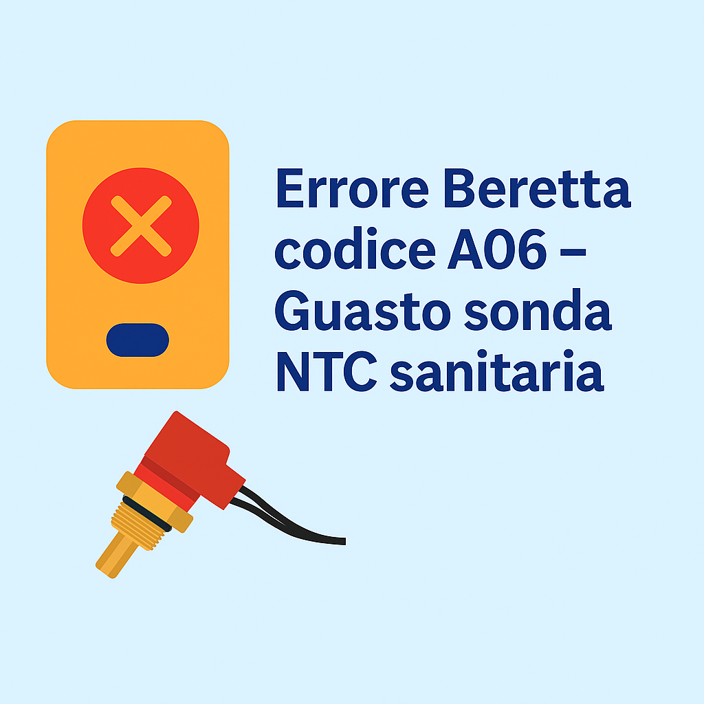 Errore Beretta A06 guasto sonda NTC sanitaria caldaia Beretta