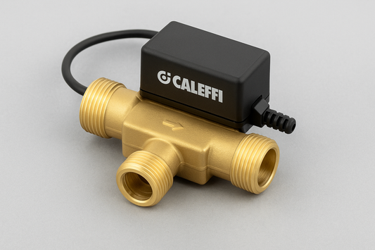 Flussometro Caleffi per caldaia, ricambio originale in ottone con sensore di portata acqua