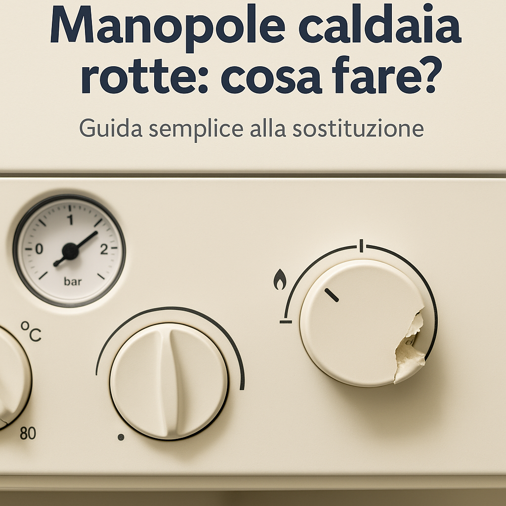 Manopola caldaia rotta da sostituire
