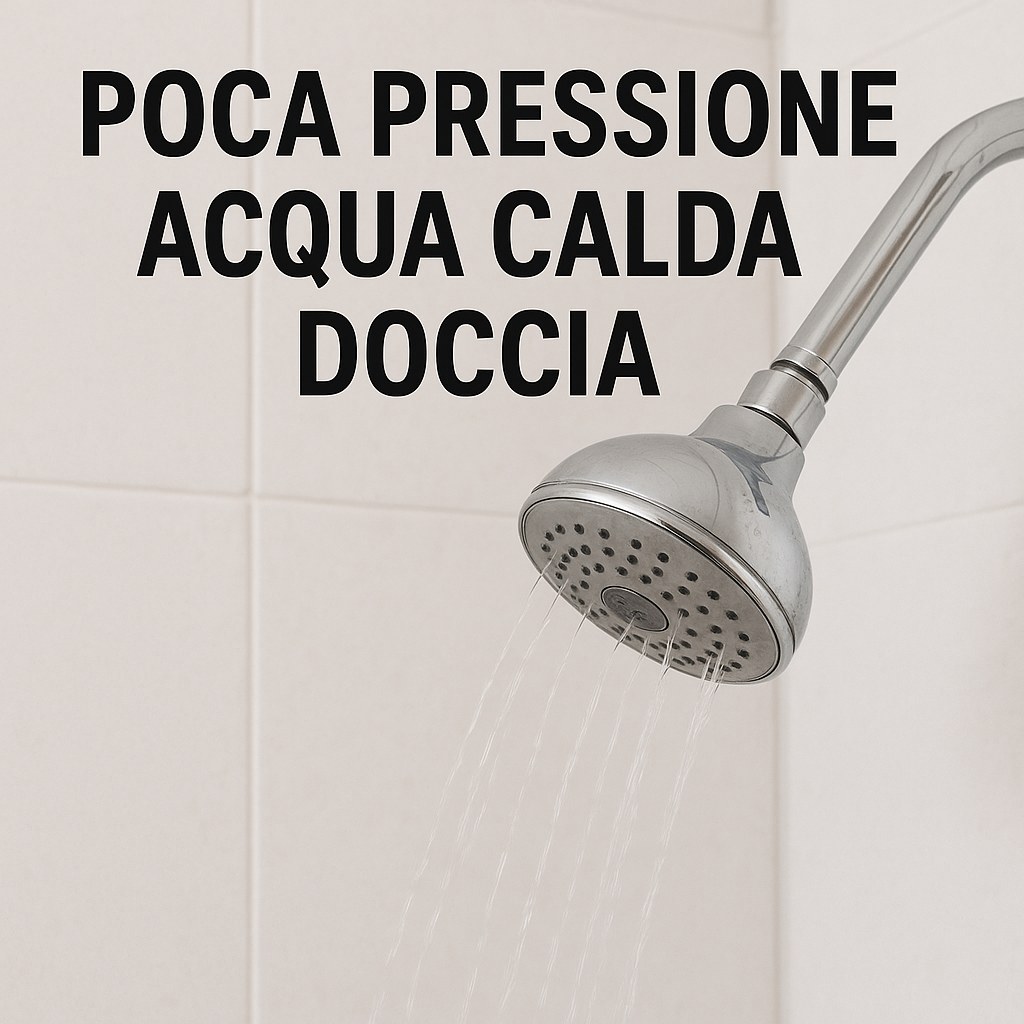 Doccia con poca pressione di acqua calda a causa di problemi alla caldaia