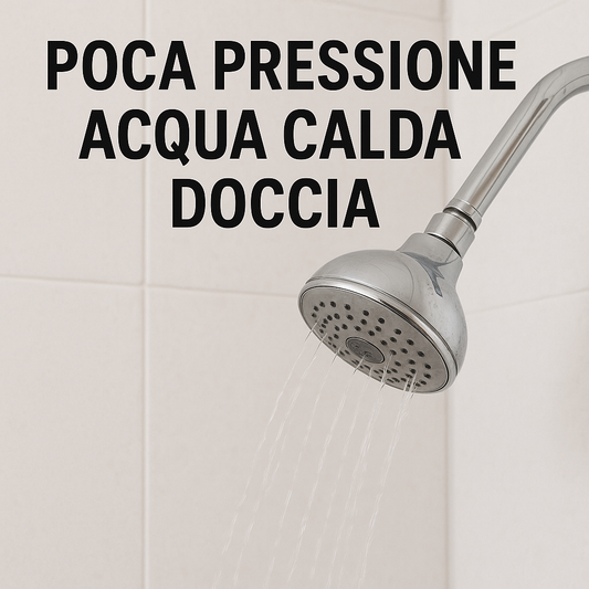 Doccia con poca pressione di acqua calda a causa di problemi alla caldaia