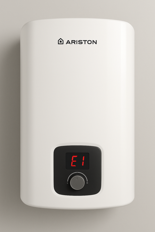 Scaldabagno Ariston Blu1 R con errore segnalato sul display