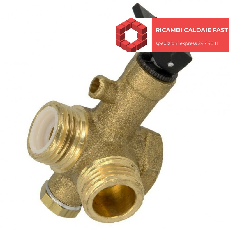 Assieme valvola di sicurezza nera e oro per Riello