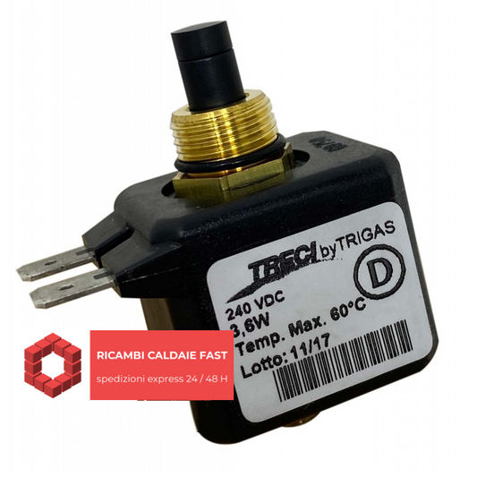 240 VDC 3,6 W Temperatura Massima 60 °