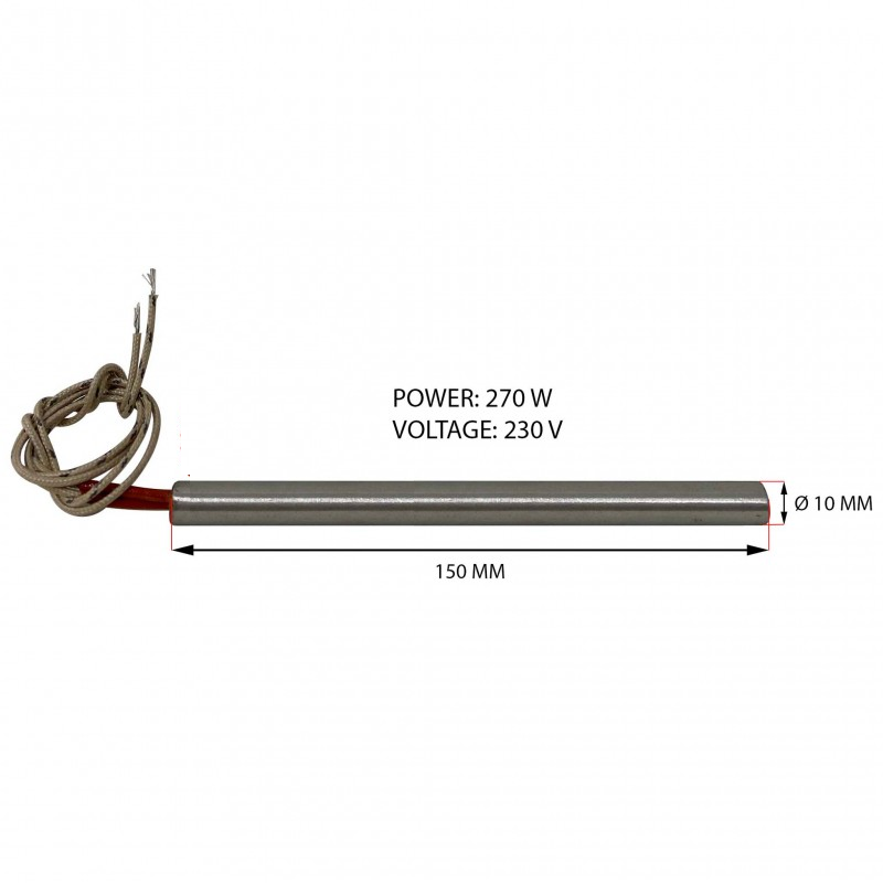 Resistenza 150 mm 270 W con voltaggio 230 V