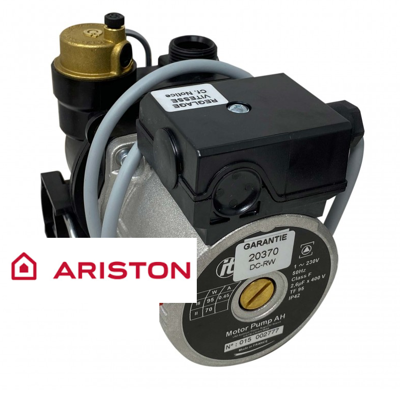 circolatore rotondo grigio nero con degasatore
