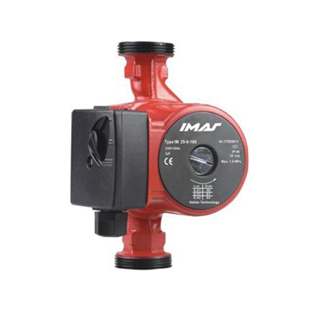circolatore rosso per caldaie rosso interessa 180 mm con attacco da 1 1/2''