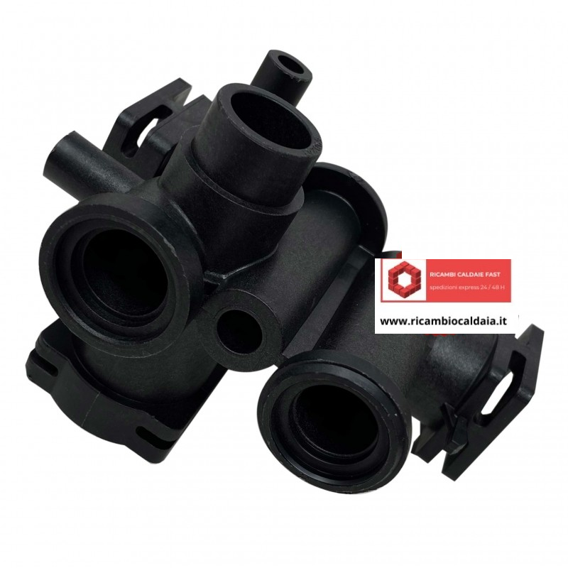 corpo entrata sanitario per caldaia Immergas nero