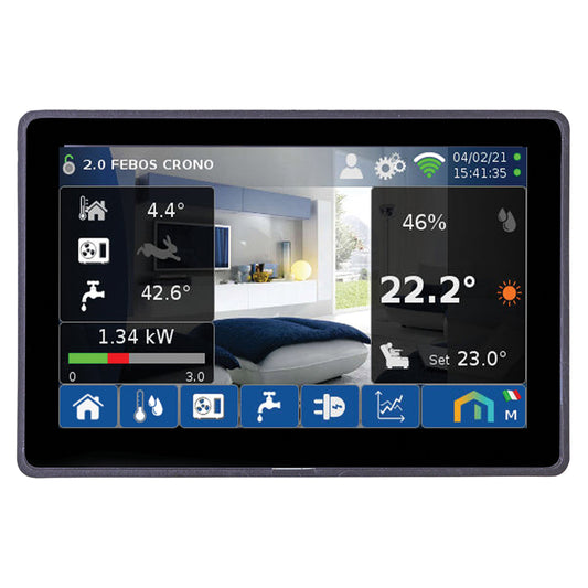 cronotermostato display nero quadrato