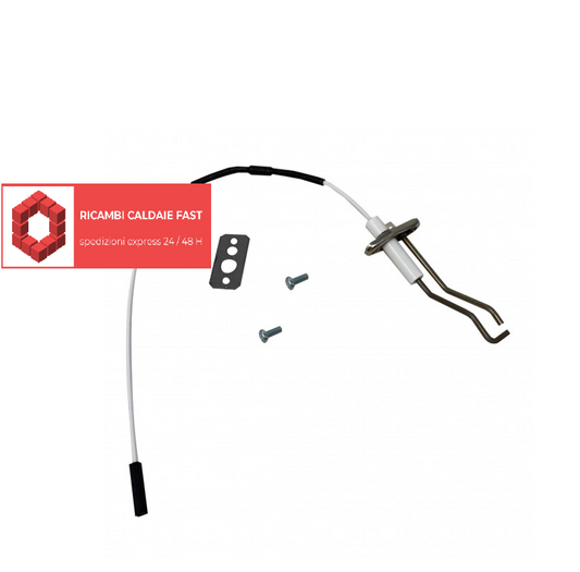 elettrodo bianco con guarnizione e viti