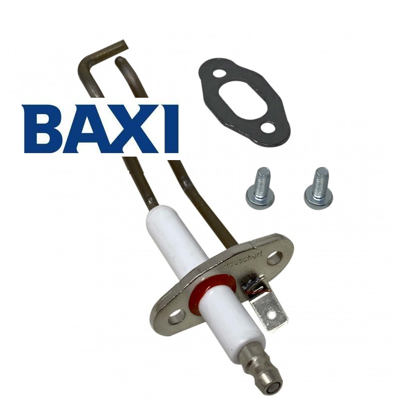 elettrodo bianco con staffa e viti