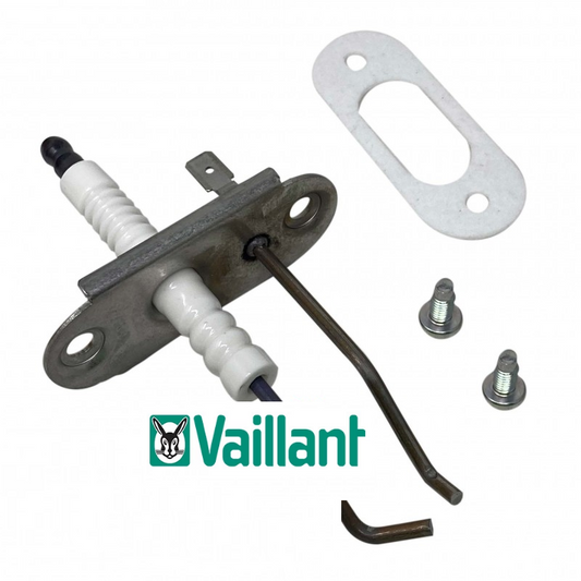 elettrodo bianco con staffa e viti