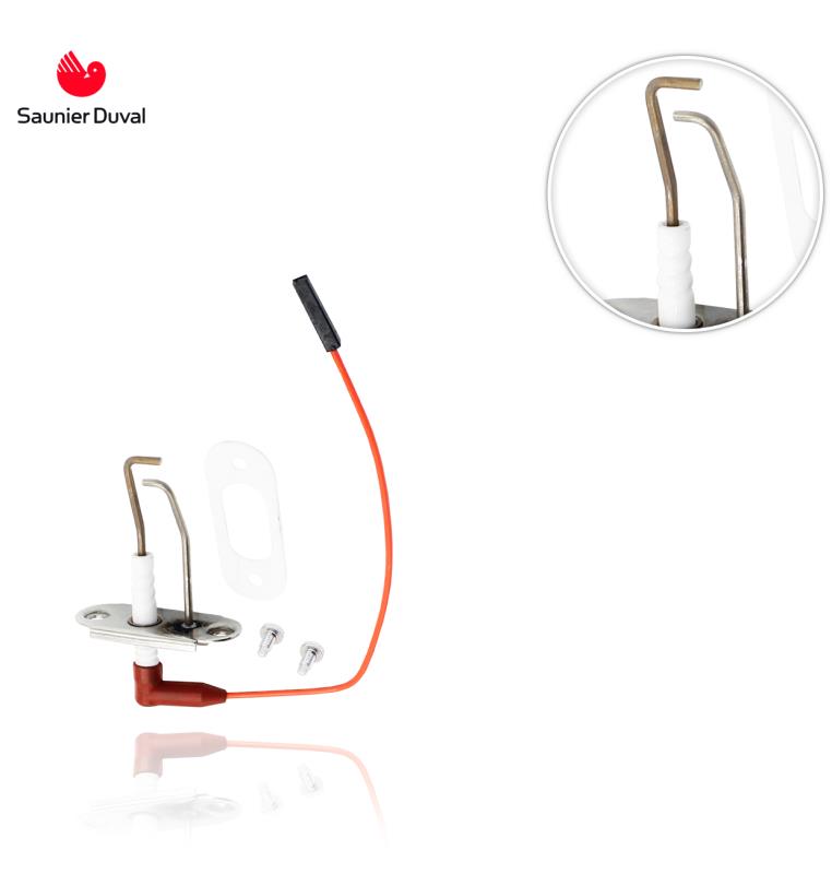 elettrodo bianco di accensione e rilevazione