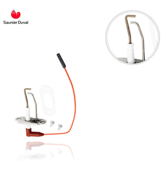 elettrodo bianco di accensione e rilevazione