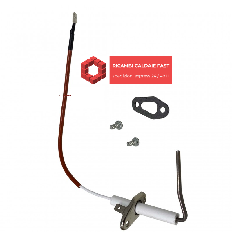 Elettrodo grigio con guarnizioni per ariston 6000187