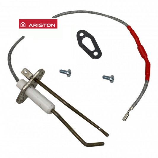 elettrodo bianco con viti e staffa