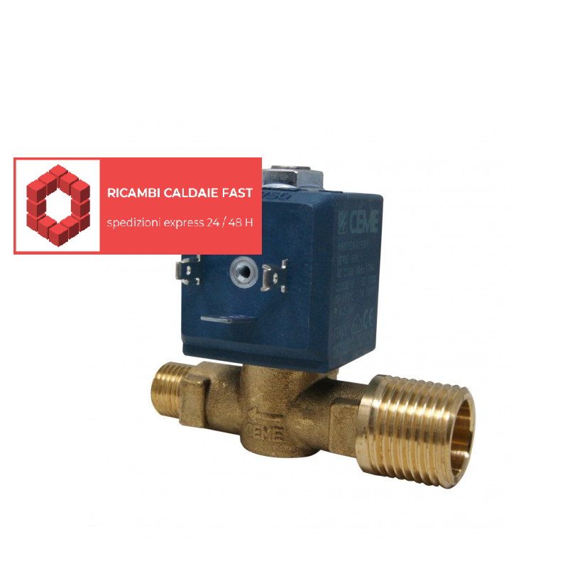 elettrovalvola ottone con testa elettronica blu