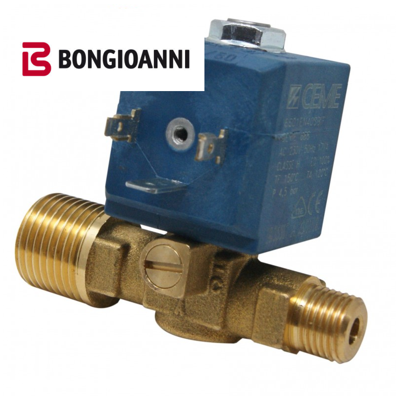 elettrovalvola ottone con testa blu