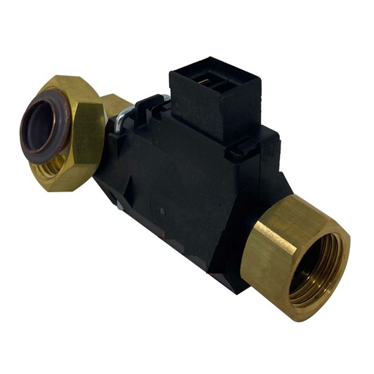 flusssostato nero con attacchi ottone