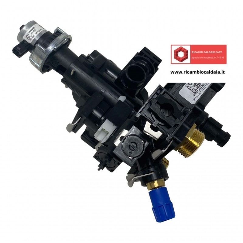 gruppo di ritorno nero completo di valvola 65120137 di sicurezza per caldaia ariston