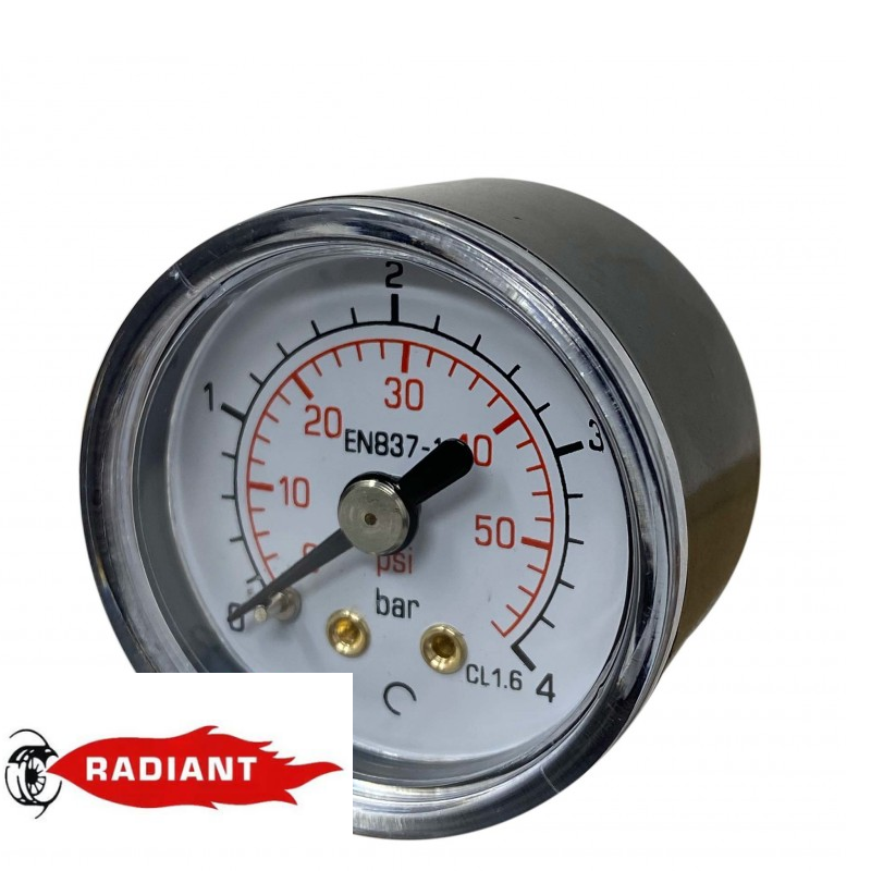 manometro rotondo grigio