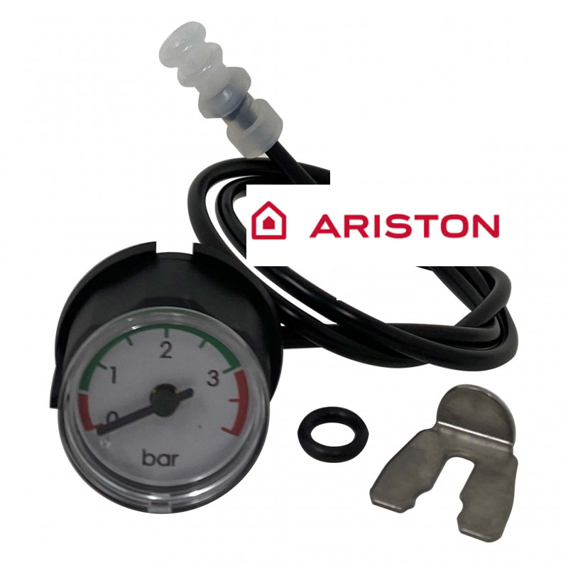 manometro rotondo con guarnizione e clips