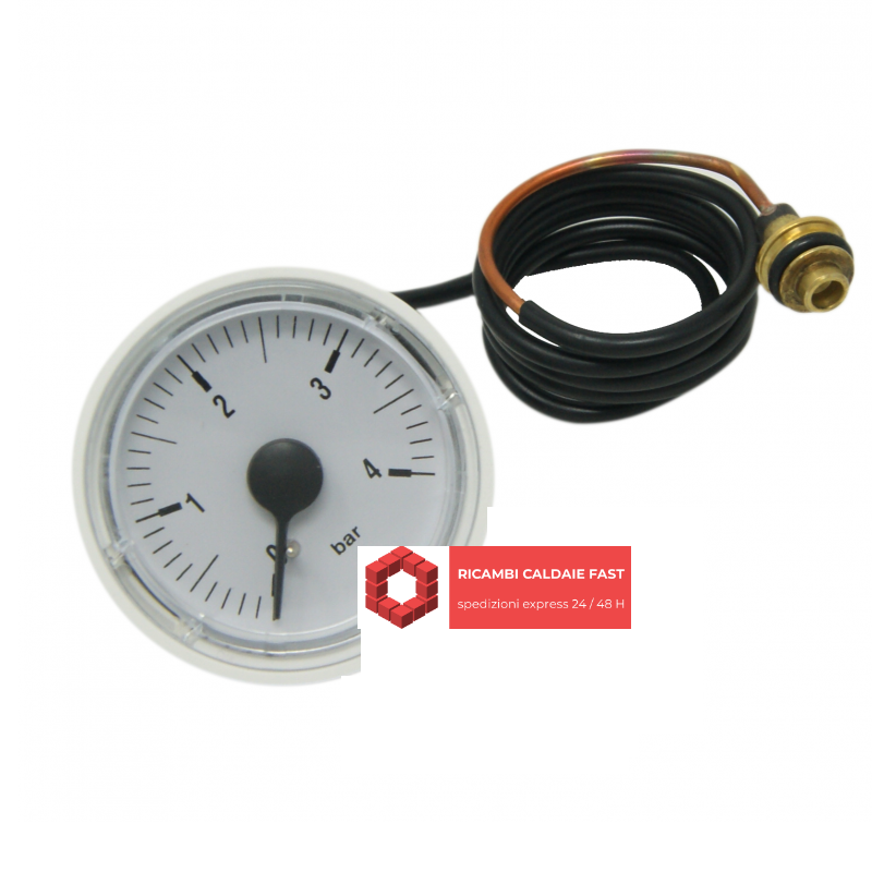 Idrometro grigio 0-4 bar per caldaia Savio Biasi