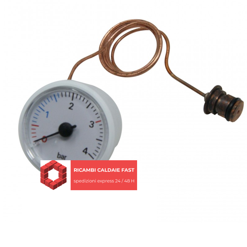 Idrometro 0-4 bar per caldaie Beretta 20005580 grigio con filo