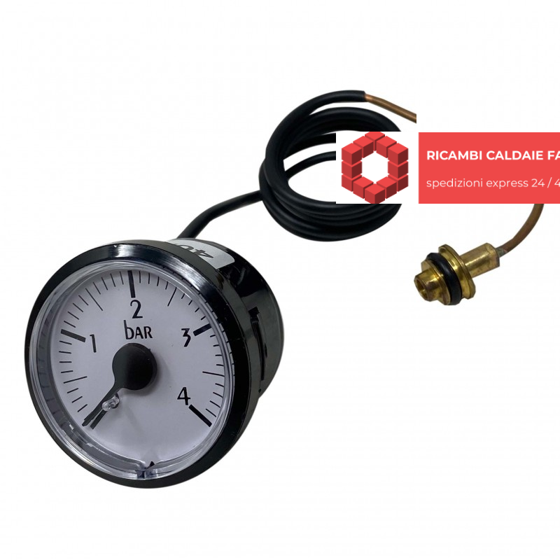 Idrometro nero 0-4 bar per caldaia Sime