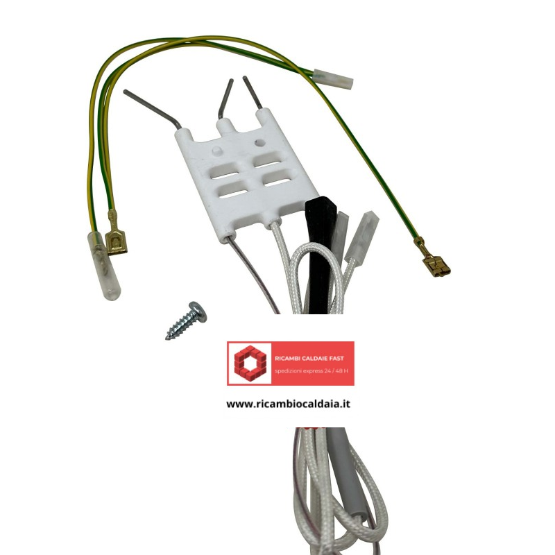 kit elettrodi bianco con viti