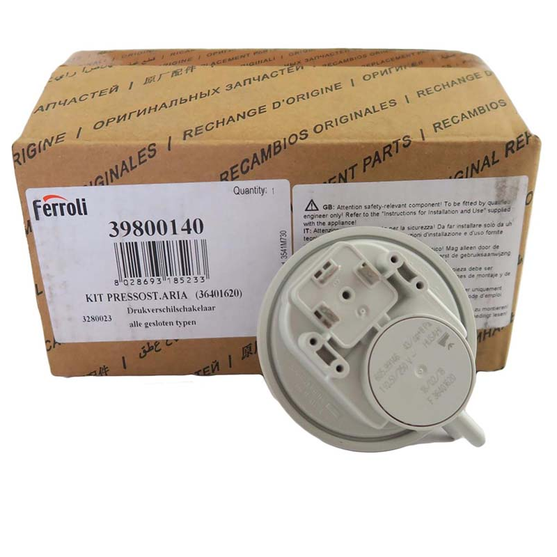 Pressostato aria Huba 43-8 Pa , versione 605.99146 con voltaggio 250 V .