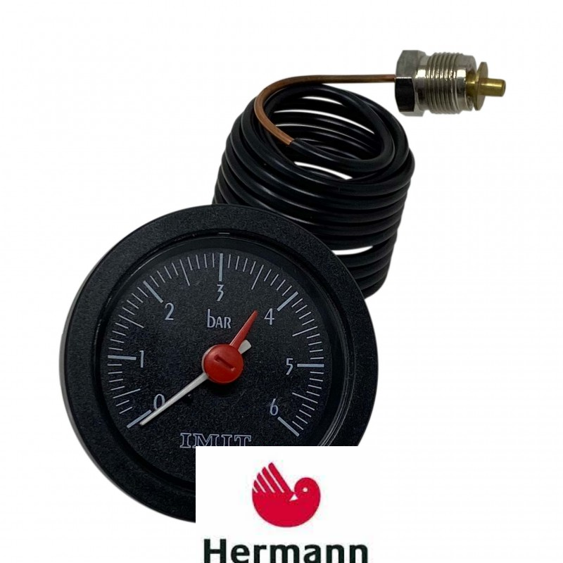 manometro rotondo nero con sonda