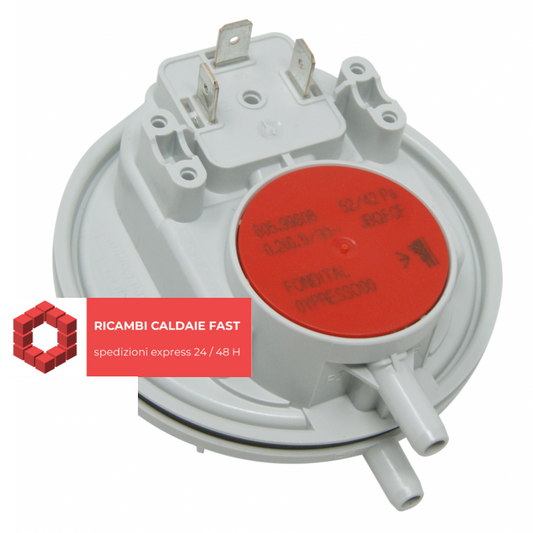 pressostato fumi  605.99608 42-52 pa rosso per fondital