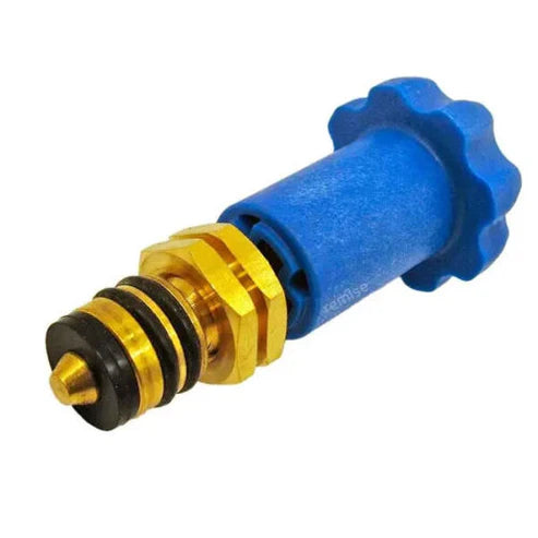 rubinetto ottone co testa blu