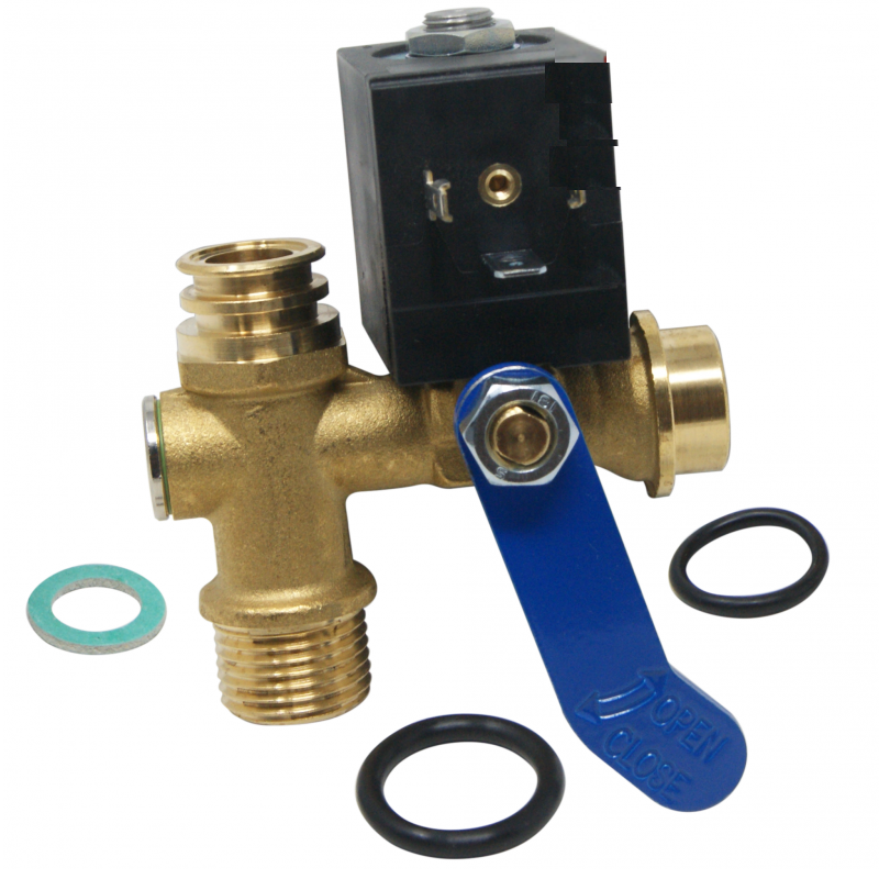 rubinetto di carico oro e nero con guarnizioni per ferroli