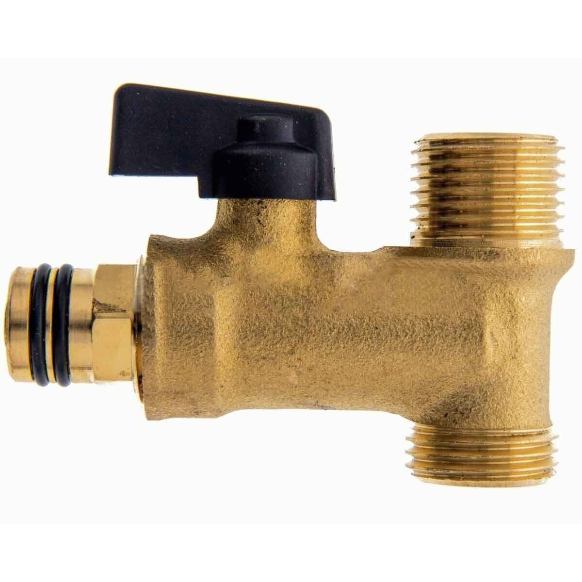 rubinetto ottone con manopola nera