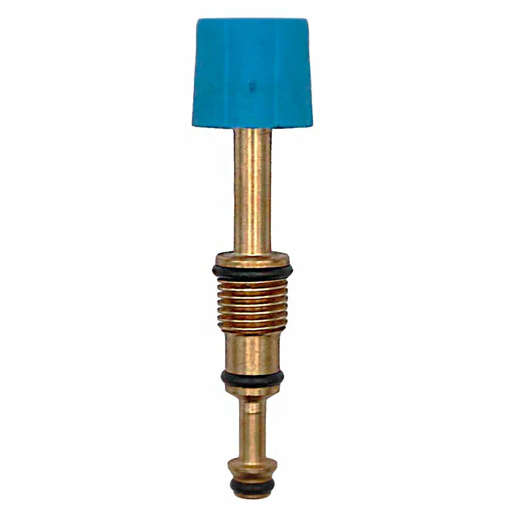 rubinetto ottone con manopola azzurra