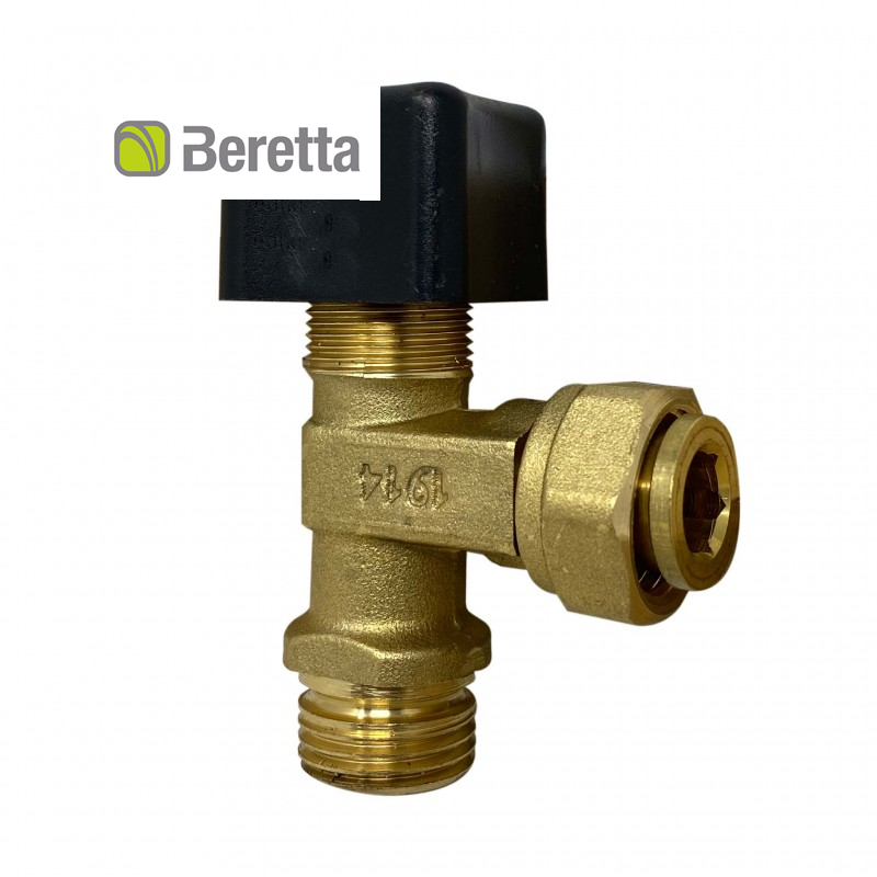 rubinetto ottone con manopola nera