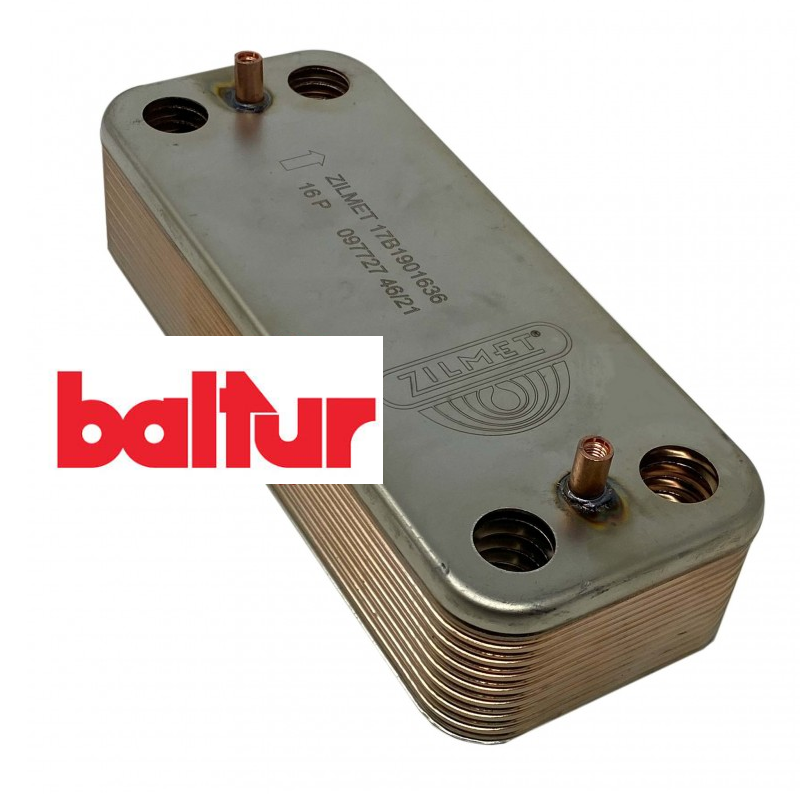 Scambiatore sanitario 16 piastre caldaia Baltur Perfecta 30 SK 0004150413