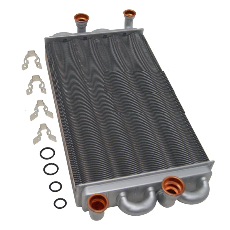 scambiatore grigio con clips e guarnizioni