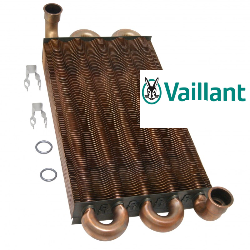 scambiatore in rame con clips e guarnizioni