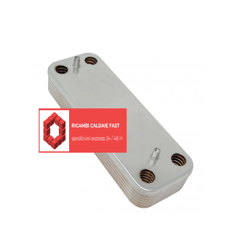 scambiatore grigio a piastre secondario per caldaia