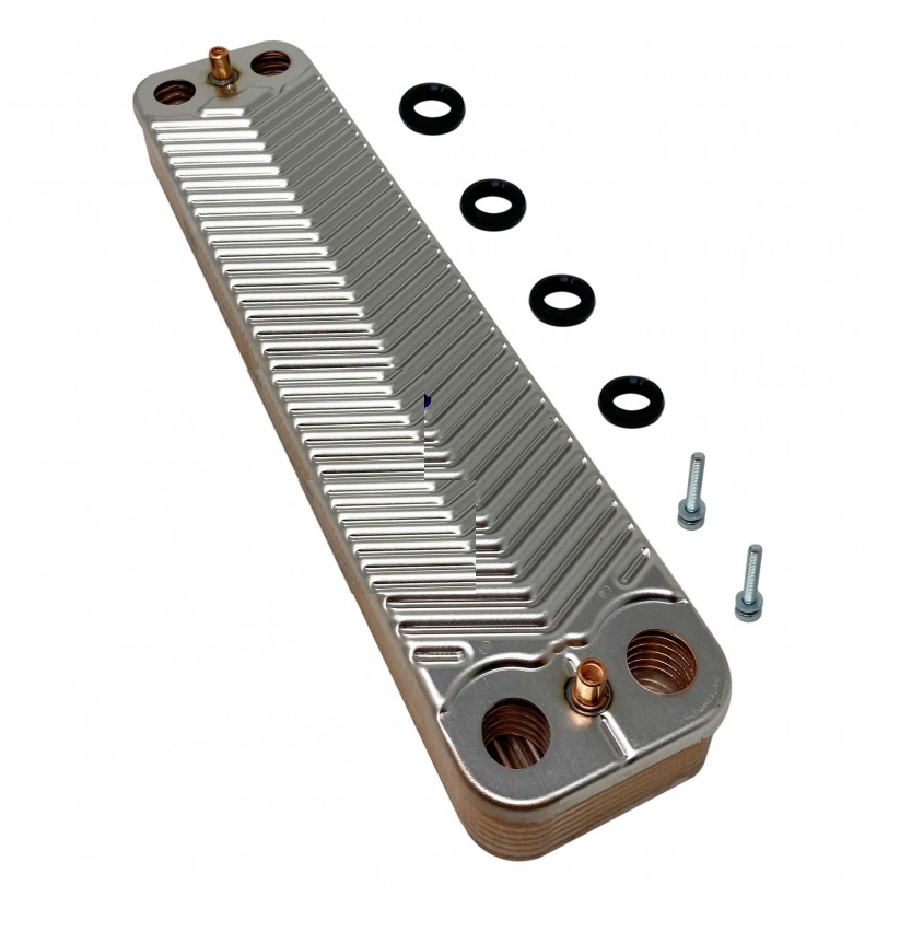 Scambiatore sanitario 14 piastre caldaia elm Leblanc GVM, Acleis Condens GVS, Megalis Condens GVM 87161066850