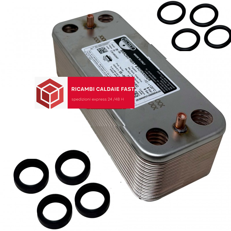 Scambiatore sanitario 20 piastre per Riello Altaresa, Family AR, Family Condens, Residence, Residence Condens 4365587