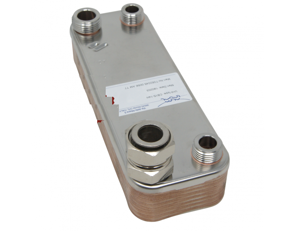 scambiatore grigio con 4 attacchi