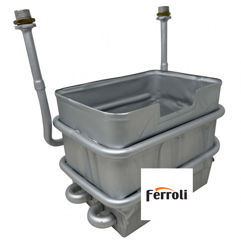 scambiatore scaldabagno ferroli 11 litri in rame ed acciaio