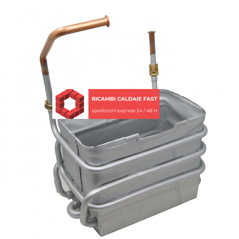 Scambiatore in rame verniciato con tubi per scaldabagno Opalia