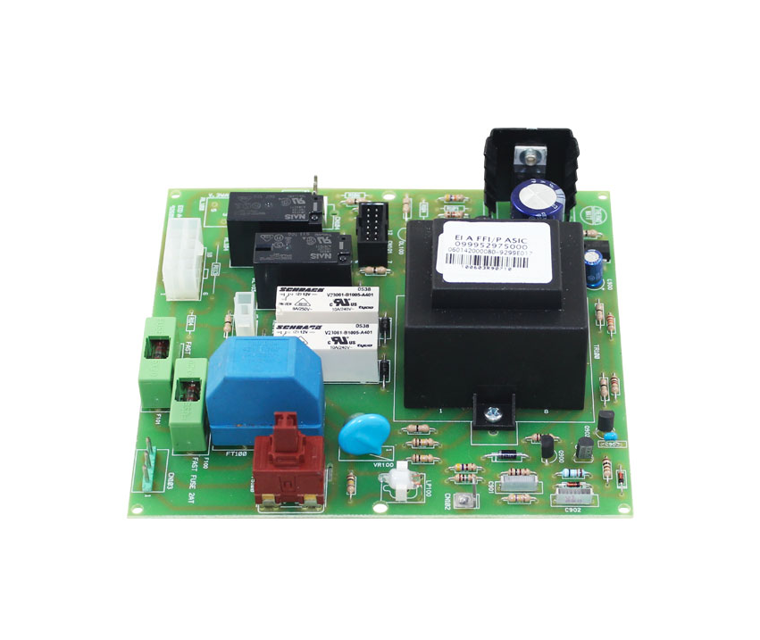 scheda verde con moduli elettronici