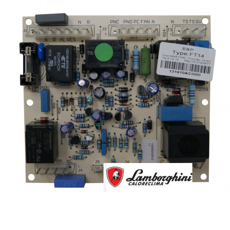 Scheda FT 14-10163 caldaia Lamborghini 04557340  Scheda accensione B&P 10163 ex 304557340