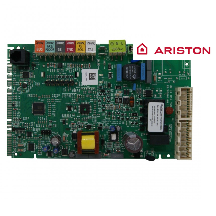 scheda verde con moduli elettronici